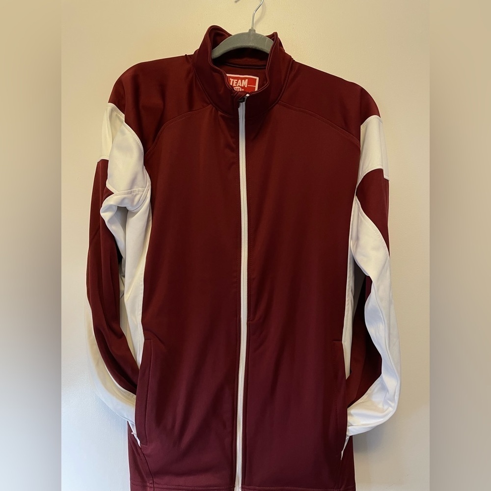 Burgundy Men’s Zip Up Jacket